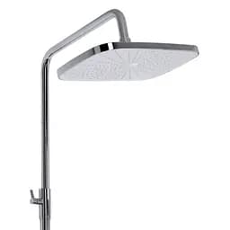 Душова система універсальна Qtap Gemini на три споживача (з виливом) QTGEM111CRW45687 Chrome/White, Білий - мініатюра 4