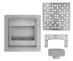 Трап для душу Rea Dots 15x15 nickiel brushed REA-G6203 - мініатюра 4
