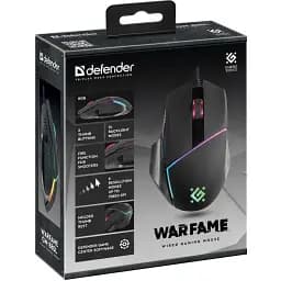 Комп'ютерна мишка Defender Warfame GM-880L ігрова 12800dpi. 8кн. RGB (52880)