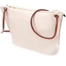 Женская трапециевидная сумка Vintage на плечо из натуральной кожи 26х18х6.5 см sum0029003