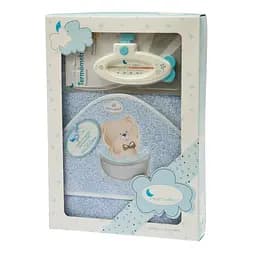 Рушник з термометром Interbaby Teddy, блакитний (8100276)