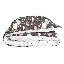 Підковдра дитяча Cosas Moon Unicorn 110х140 см сіра (UnicornBirds_MoonStars_140q)