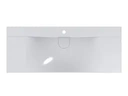 Умивальник Miraggio FLY 1200 (0000669) Miramarble, Глянцевий, Підвісний/Врізний, Білий - мініатюра 4