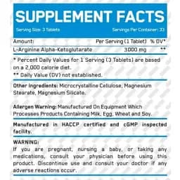Амінокислота Everbuild Nutrition AAKG 1000 мг 100 таблеток - мініатюра 2