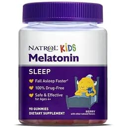 Детский мелатонин Natrol Kids Melatonin 1 mg, 90 желеек для хорошего сна - Ягоды