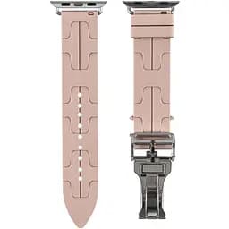 Силіконовий ремінець Hermes Apple Watch 41/40/38 мм Tea With Milk