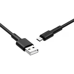 Кабель Borofone BX31 USB to Micro 2.4A 1 м silicone TPE connectors чорний - мініатюра 3