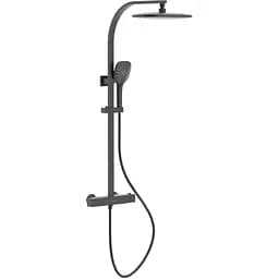 Душова система з термостатом Volle Sistema верхній душ 300x200 мм de la noche 1599.090104, Чорний матовий