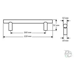 Ручка рейлінгова DR 11/160 SS Сталь - мініатюра 2