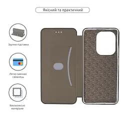 Чехол-книжка для Xiaomi Redmi Note 13 Pro 4G Poco M6 Pro 4G, G-Case, черный, кожаный чехол-книжка из экокожи (PU) и TPU, с магнитом, с подставкой и вместительным кардхолдером, противоударный, защита всего корпуса, ArmorStandart (ARM73141) - мініатюра 3