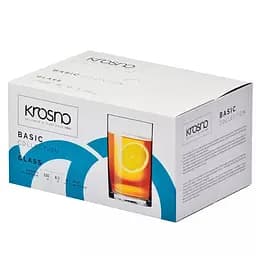 Набір високих склянок Krosno Basic, скло, 250 мл, 6 шт. (788036) - мініатюра 3