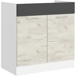 Кухонний модуль під миття Еверест Еко 800 дуб крафт білий/графіт/білий 80х46х82 см (DTM-071020)