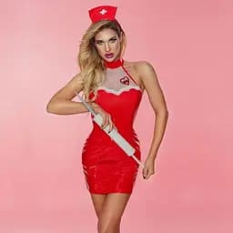 Эротический костюм медсестры JSY Горячая Ванесса One Size Red