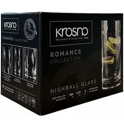 Набір високих склянок Krosno Romance скло 380 мл 6 шт. (790084) - мініатюра 4