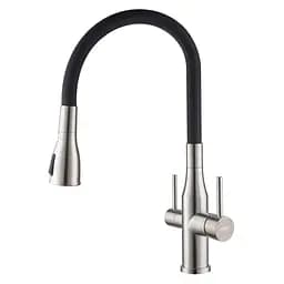 Смеситель для кухни на две воды Koer KI-72024-02 KR5011 Нержавеющая сталь