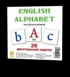 Розвиваючі картки "Англійський алфавіт" (110х110 мм) 101 693 англ. мовою