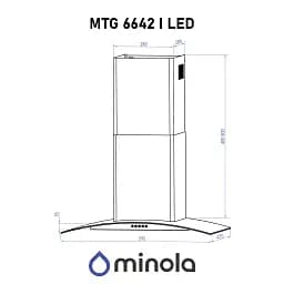 Витяжка декоративна зі склом Minola MTG 6642 I LED - мініатюра 12