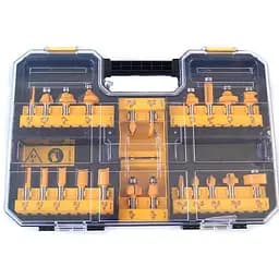 Набор фрез универсальный для фрезеров DeWALT диаметр хвостовика 8 мм в наборе 22 шт. (DT90017)