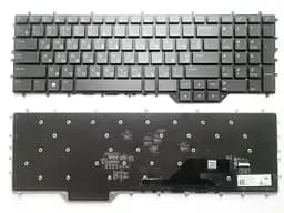 Клавіатура для ноутбуків Dell Alienware M17 R2 клавіатура чорна без рамки, з різнокольоровим підсвічуванням UA/RU/US
