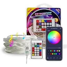 Розумна гірлянда Sun Lamp стрічка 100 LED 10 метрів USB-пульт дистанційного керування ip65 додаток