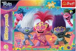 Набір Пазли -(100 елм.) Глітерні - "Блискавичні тролі"