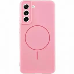 Чохол Silicone Cover Lakshmi Full Camera (AA) with MagFit для Samsung Galaxy S21 FE Рожевий / Light pink