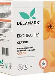 Концентрований безфосфатний пральний порошок Delamark Color 1 кг (4820152330499)
