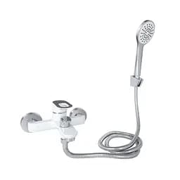 Змішувач для ванни Lidz Latwa 006 (з душовим гарнітуром) (k35) LDLAT006WHI45424 White, Білий