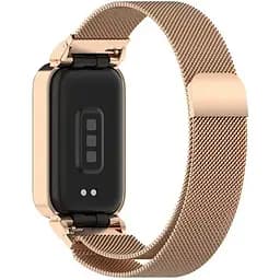 Ремінець DK CDK для Xiaomi Redmi Smart Band 3 Metal Milanese Loop Magnetic (018854) (rose gold) - мініатюра 3