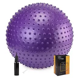 Мяч для фитнеса (фитбол) Cornix 55 см массажный Anti-Burst Violet XR-0468