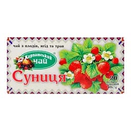 Чай Карпатський Чай Суниця 40 г (20 шт. x 2 г) - мініатюра 2