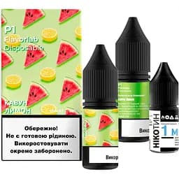 Набор компонентов для самозамеса солевой жидкости для вейпа Flavorlab P1 10 мл 0-50 мг Watermelon Lemon Арбуз Лимон (15437)