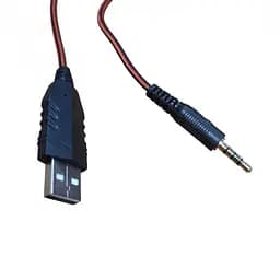 Ігрові дротові навушники IMENSO IMS-E1007 RGB USB+3.5 Червоні - мініатюра 3
