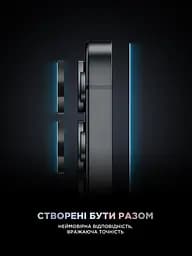 Комплект захисних скла для Samsung Galaxy S25 5G, Supreme Plus Black Icon, загартоване повноекранне 3D скло на екран і скло на камеру, протиударне 9H, ультратонке, з олеофобним і жировідштовхуючим покриттям, ArmorStandart (ARM85453) - мініатюра 7