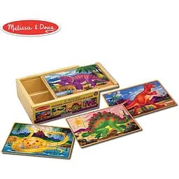 Пазл Melissa & Doug Динозаври набір з 4 пазлів в коробці (MD3791) - мініатюра 2