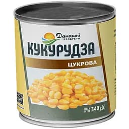 Кукурудза солодка Домашні продукти консервована ж/б 340 г 