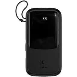 Зовнішній акумулятор Baseus PPQD-F01 Qpow 20000 mAh 15w із кабелем iPhone чорний