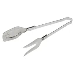 Щипці кулінарні (ложка+вилка) для сервірування та барбекю з нержавіючої сталі 26 см, Kitchen Master 85845