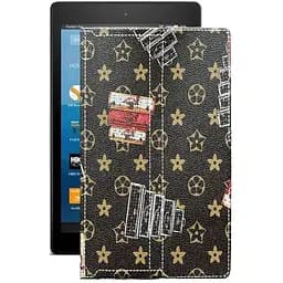 Чохол StatusCASE з екошкіри для планшету Amazon Fire HD 8 2017 Луі-Вітон-коричневий