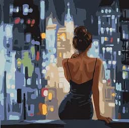 Набір для розпису по номерах Кінець вечірки, Ideyka, 40x40 см, КНО8579