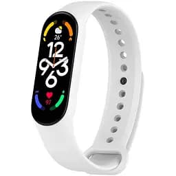 Силиконовый ремешок для Xiaomi Mi Band 7/6/5 Белый / White