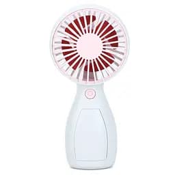 Портативний ручний вентилятор Bambi MK 5663-1(Pink) 13 см, акумулятор, USB зарядне