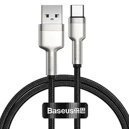 Дата кабель Baseus Cafule Metal Data USB to Type-C 66W (2m) (CAKF0002) Black