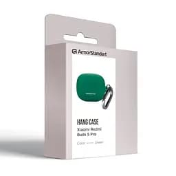Силіконовий чохол для навушників Xiaomi Buds 5 Pro, Hang Case, зелений, ультратонкий захисний кейс товщиною 2 мм, захист від подряпин, пилу та ударів, компактний, з карабіном для кріплення, ArmorStandart (ARM84517) - мініатюра 3