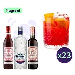 Коктейль Negroni (набор ингредиентов) х23 на основе Stirling London Dry Gin