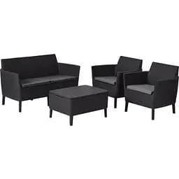 Комплект садовой мебели Allibert Keter Salemo set графит