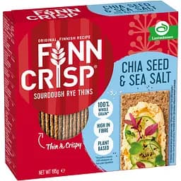 Уцінка. Хрусткі сухарики Finn Crisp тонкі цілозернові запечені з чіа та морською сіллю 195 г