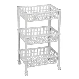 Етажерка Plast Team Джамбо Eco на колесах, білий (1268.1)