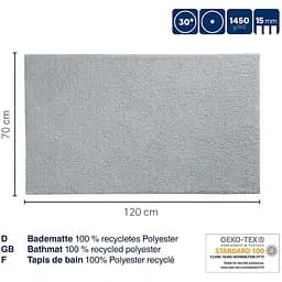 Килимок для ванної Kela Maja 120x70x1.5 см морозно-блакитний (23557) - мініатюра 3