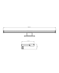 Світильник підсвітка для дзеркала Goldlux 328519 Elba Led 40 1x8W 4000K 900Lm IP44 чорний - мініатюра 3